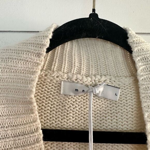 MNML Men’s Large Distressed Cardigan New - Picture 3 of 6